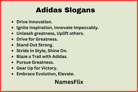 Adidas Slogans