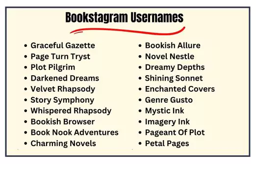 Bookstagram Usernames