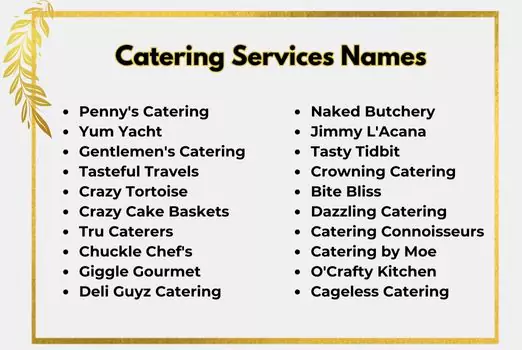 Catering Services Names