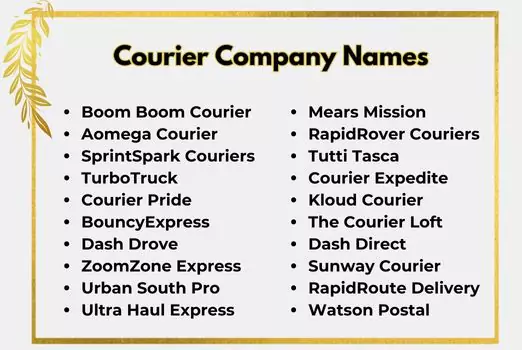 Courier Company Names