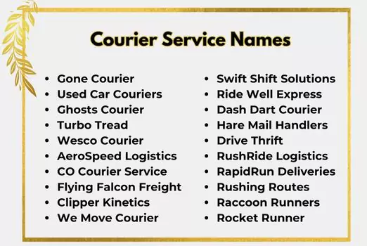 Courier Service Names