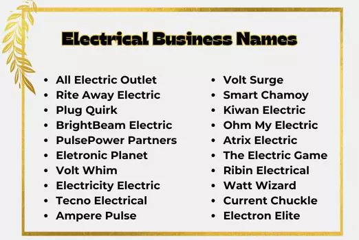 Electrical Business Names