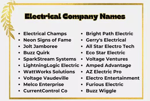 Electrical Company Names