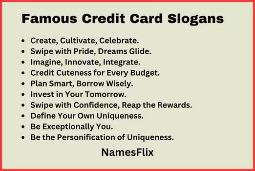 Famous Credit Card Slogans