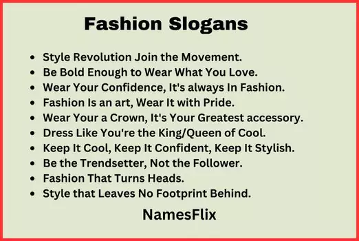 Fashion Slogans
