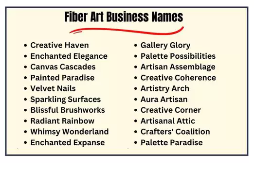 Fiber Art Business Names