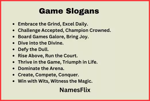 Game Slogans