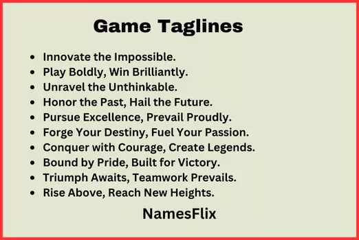Game Taglines