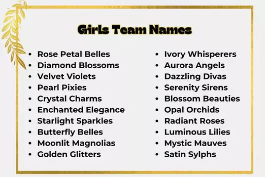 Girls Team Names