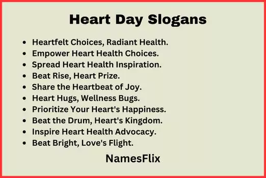 Heart Day Slogans