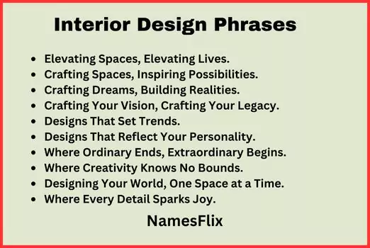 Interior Design Phrases