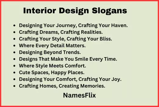 Interior Design Slogans