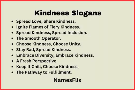 Kindness Slogans