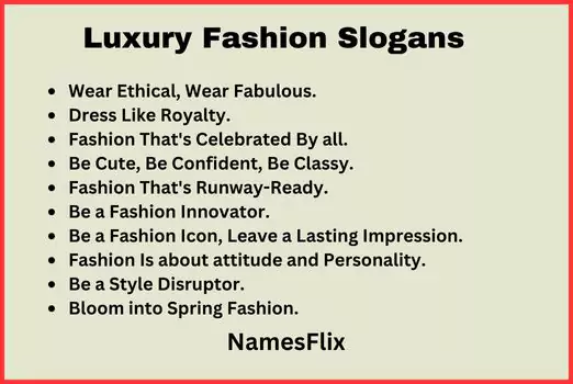 Luxury Fashion Slogans