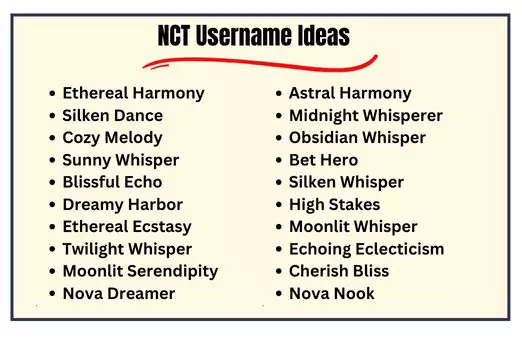 NCT Username Ideas