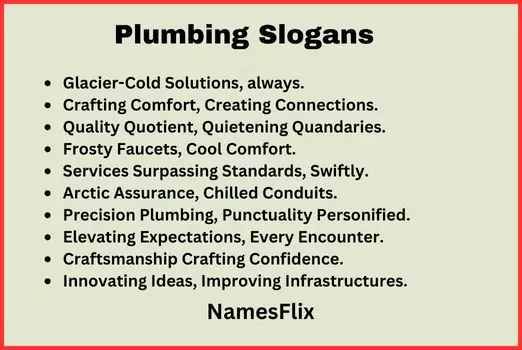 Plumbing Slogans