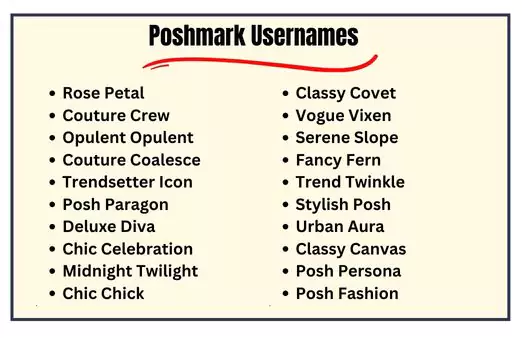 Poshmark Usernames