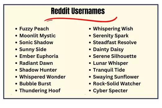 Reddit Usernames