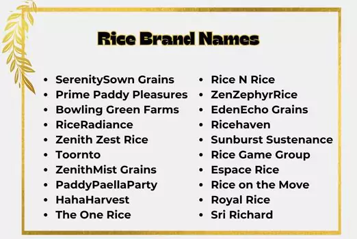 Rice Brand Names