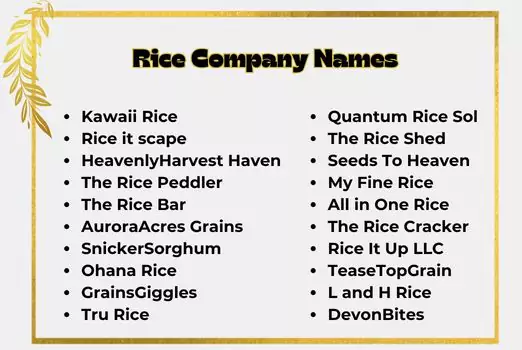 Rice Company Names