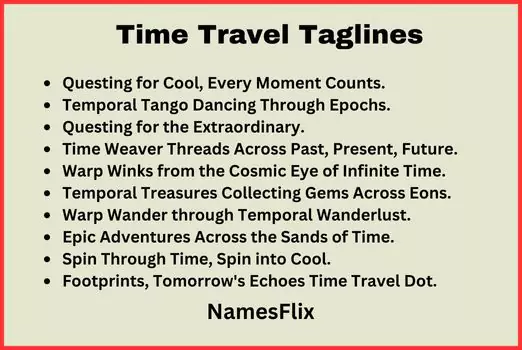 Time Travel Taglines