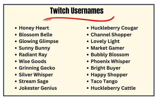 Twitch Usernames