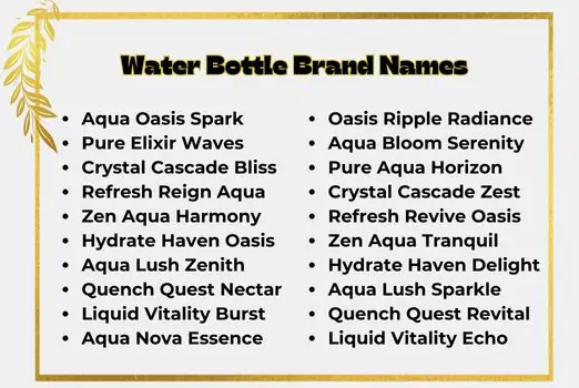 Water Bottle Brand Names
