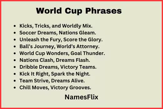 World Cup Phrases