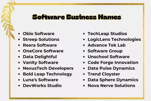 Software Business Names