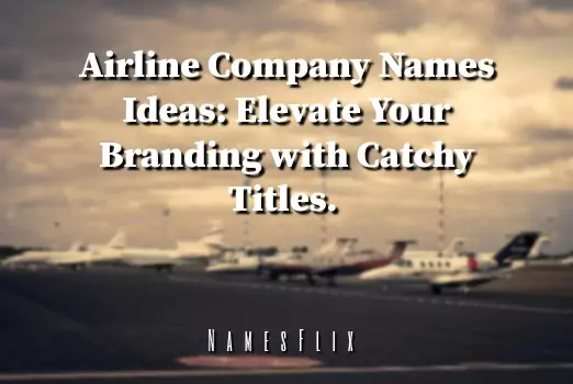 900+ Best Airline Company Names Ideas for Your Aviation Venture