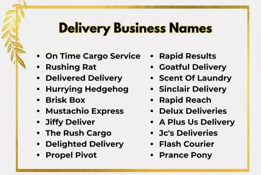 Delivery Business Names