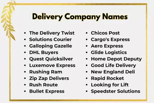 Delivery Company Names