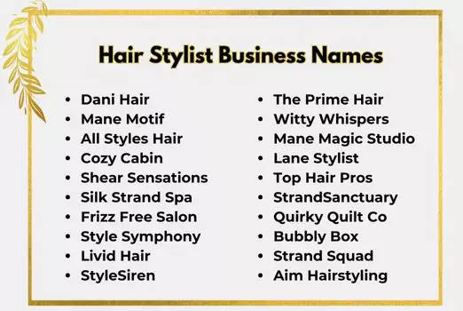 Hair Stylist Business Names