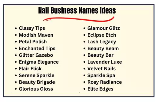 Nail Business Names Ideas