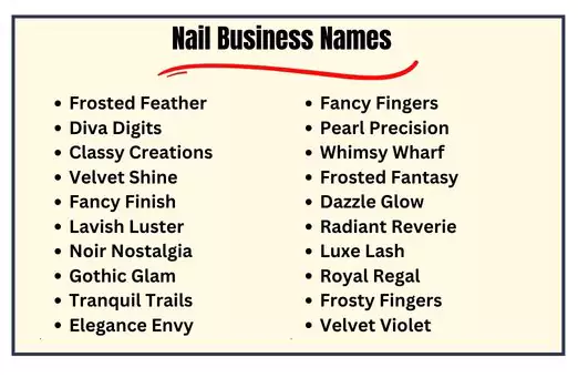 Nail Business Names
