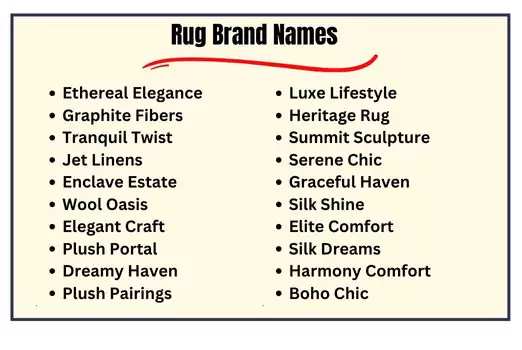 Rug Brand Names