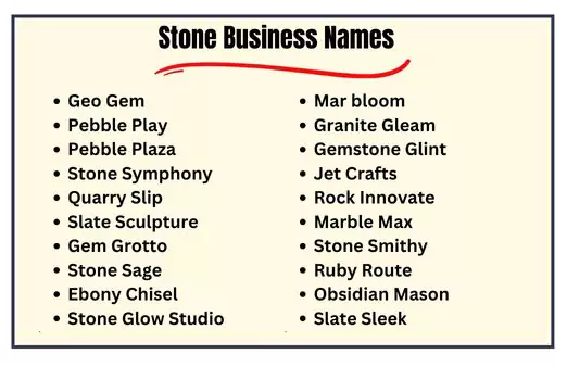 Stone Business Names
